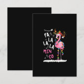 Weihnachten - Fa-La-La-Mingo Flamingo mit Weihnach RSVP Karte (Vorne/Hinten)