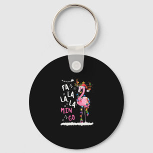 Weihnachten - Fa-La-La-Mingo Flamingo mit Weihnach Schlüsselanhänger