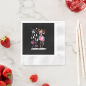 Weihnachten - Fa-La-La-Mingo Flamingo mit Weihnach Serviette (Beispiel)
