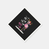 Weihnachten - Fa-La-La-Mingo Flamingo mit Weihnach Serviette (Ecke)