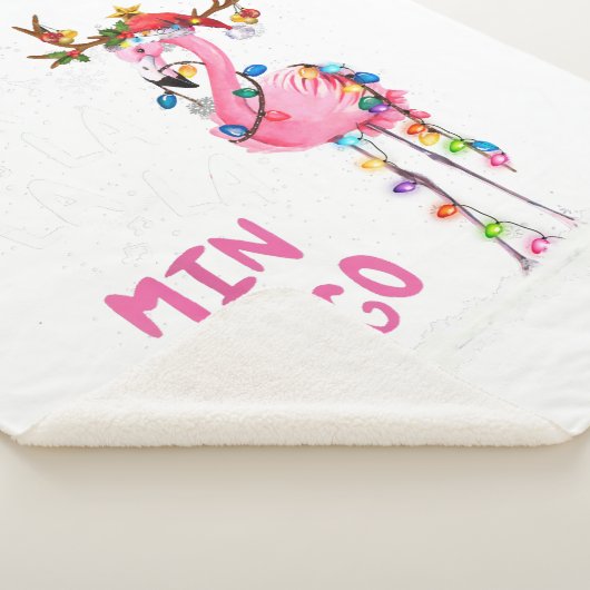 Weihnachten - Fa-La-La-Mingo Flamingo mit Weihnach Sherpadecke (3/4)