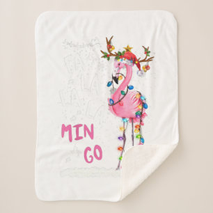 Weihnachten - Fa-La-La-Mingo Flamingo mit Weihnach Sherpadecke