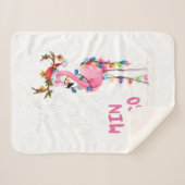 Weihnachten - Fa-La-La-Mingo Flamingo mit Weihnach Sherpadecke (Vorderseite (Horizontal))
