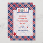 Weihnachten Fair Winds Nautical Red Blue Kariert W (Vorne/Hinten)