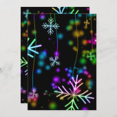 Weihnachten fallen verschiedene Neonfarben Schneef (Vorne/Hinten)