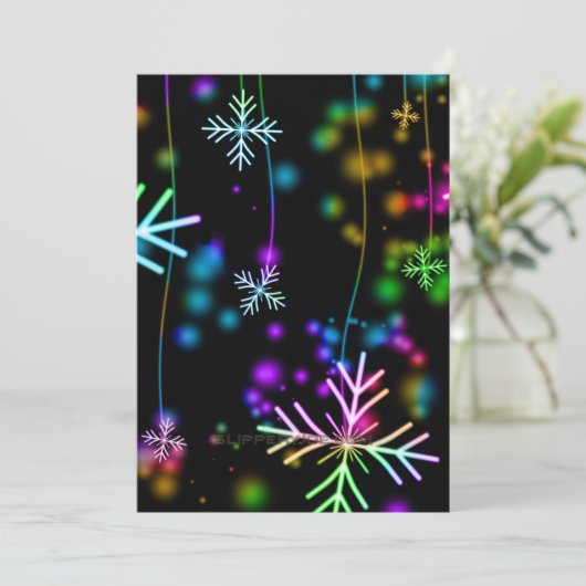 Weihnachten fallen verschiedene Neonfarben Schneef (Stehend Vorderseite)