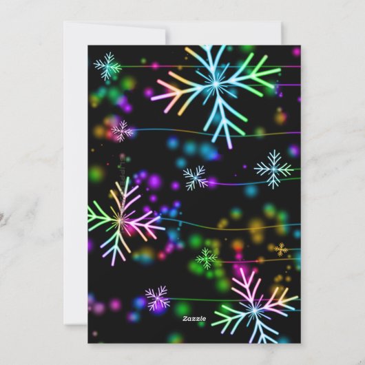 Weihnachten fallen verschiedene Neonfarben Schneef (Rückseite)