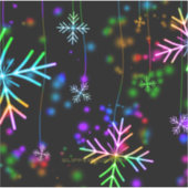 Weihnachten fallen verschiedene Neonfarben Schneef Aufkleber (Vorderseite)