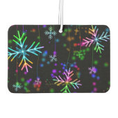 Weihnachten fallen verschiedene Neonfarben Schneef Autolufterfrischer (Rückseite)