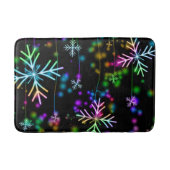 Weihnachten fallen verschiedene Neonfarben Schneef Badematte (Vorderseite)
