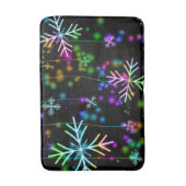 Weihnachten fallen verschiedene Neonfarben Schneef Badematte (Vorderseite Vertikal)