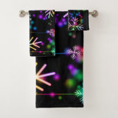 Weihnachten fallen verschiedene Neonfarben Schneef Badhandtuch Set (Insitu)