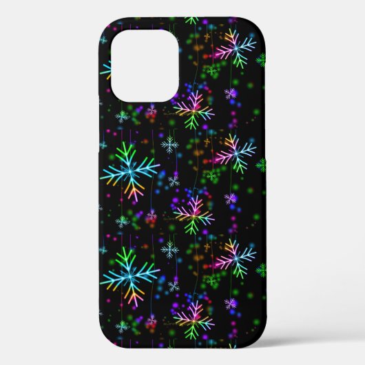 Weihnachten fallen verschiedene Neonfarben Schneef Case-Mate iPhone Hülle (Rückseite)