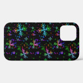 Weihnachten fallen verschiedene Neonfarben Schneef Case-Mate iPhone Hülle (Rückseite (Horizontal))
