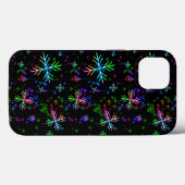 Weihnachten fallen verschiedene Neonfarben Schneef Case-Mate iPhone Hülle (Rückseite (Horizontal))