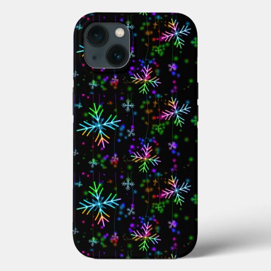 Weihnachten fallen verschiedene Neonfarben Schneef Case-Mate iPhone Hülle (Rückseite)