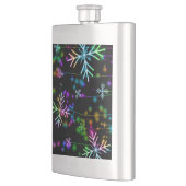 Weihnachten fallen verschiedene Neonfarben Schneef Flachmann (Links)