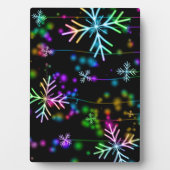 Weihnachten fallen verschiedene Neonfarben Schneef Fotoplatte (Vorderseite)