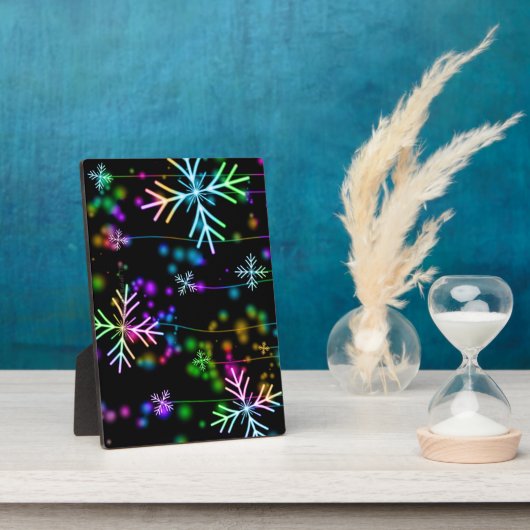 Weihnachten fallen verschiedene Neonfarben Schneef Fotoplatte (Seite)