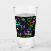 Weihnachten fallen verschiedene Neonfarben Schneef Glas (Rückseite)