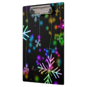 Weihnachten fallen verschiedene Neonfarben Schneef Klemmbrett (Links)