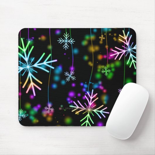 Weihnachten fallen verschiedene Neonfarben Schneef Mousepad (Mit Mouse)