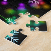 Weihnachten fallen verschiedene Neonfarben Schneef Puzzle (Seite)