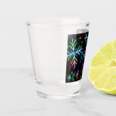 Weihnachten fallen verschiedene Neonfarben Schneef Schnapsglas (Links)