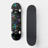 Weihnachten fallen verschiedene Neonfarben Schneef Skateboard (Vorderseite)