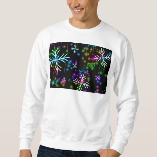 Weihnachten fallen verschiedene Neonfarben Schneef Sweatshirt (Vorderseite)