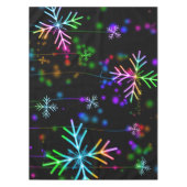Weihnachten fallen verschiedene Neonfarben Schneef Tischdecke (Vorderseite)