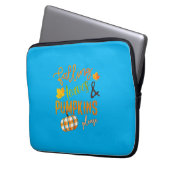 Weihnachten Fallende Blätter & Pumpkins Bitte Ernt Laptopschutzhülle (Vorderseite Links)