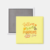 Weihnachten Fallende Blätter & Pumpkins Bitte Ernt Magnet (Vorderseite/Rückseite)