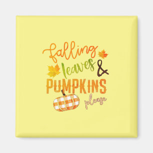 Weihnachten Fallende Blätter & Pumpkins Bitte Ernt Magnet