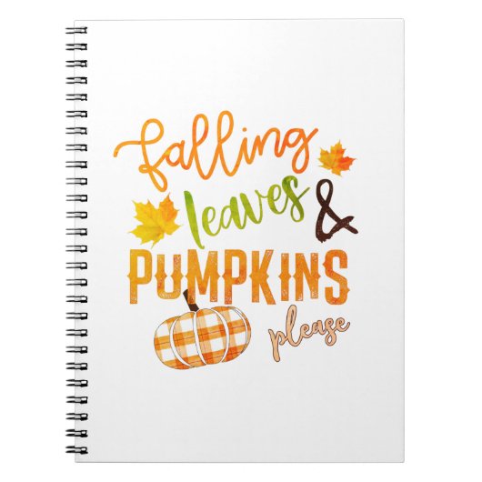 Weihnachten Fallende Blätter & Pumpkins Bitte Ernt Notizblock (Vorderseite)