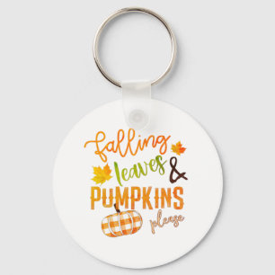 Weihnachten Fallende Blätter & Pumpkins Bitte Ernt Schlüsselanhänger