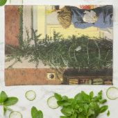 Weihnachten, Familie Dekorieren des Hauses Geschirrtuch (Gefaltet)