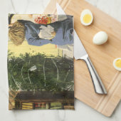 Weihnachten, Familie Dekorieren des Hauses Geschirrtuch (Viertel Falte)