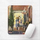 Weihnachten, Familie Dekorieren des Hauses Mousepad (Mit Mouse)