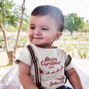Weihnachten - Familie der Schlittenhirten Baby T-shirt