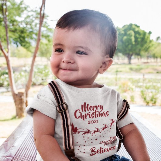 Weihnachten - Familie der Schlittenhirten Baby T-shirt