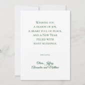 Weihnachten Familie Foto Liebe Friede Joliday Card (Rückseite)