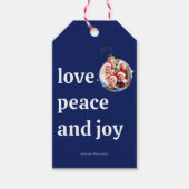 Weihnachten Familie Foto Liebe Friede Joliday Geschenkanhänger (Vorderseite)