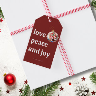 Weihnachten Familie Foto Liebe Friede Joliday Geschenkanhänger