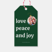 Weihnachten Familie Foto Liebe Friede Joliday Geschenkanhänger (Vorderseite)