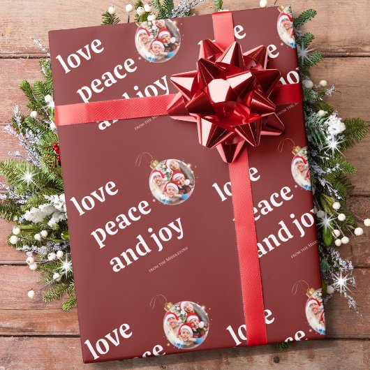 Weihnachten Familie Foto Liebe Friede Joliday Geschenkpapier