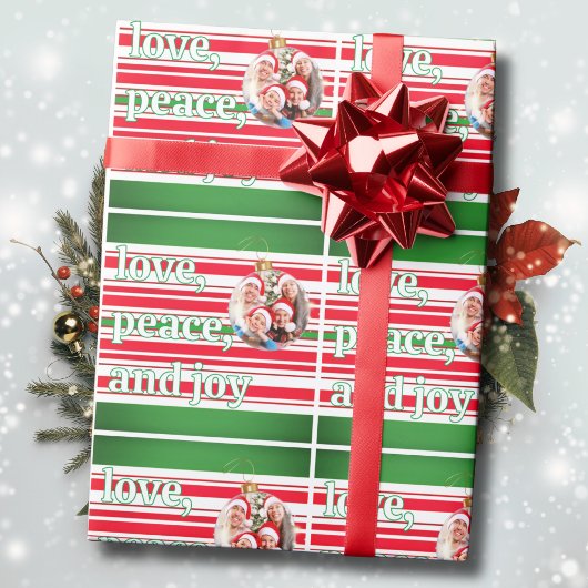 Weihnachten Familie Foto Liebe Friede Joliday Geschenkpapier