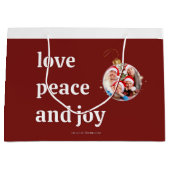 Weihnachten Familie Foto Liebe Friede Joliday Große Geschenktüte (Vorderseite)