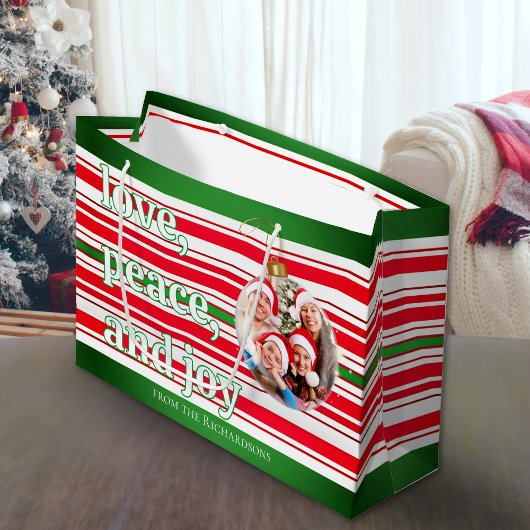 Weihnachten Familie Foto Liebe Friede Joliday Große Geschenktüte