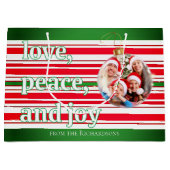 Weihnachten Familie Foto Liebe Friede Joliday Große Geschenktüte (Vorderseite)